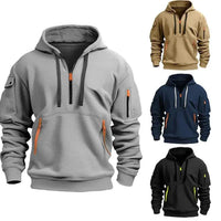 Mandotos cotton dropped shoulder hooded sweatshirt featuring a relaxed fit and comfortable hood, ideal for casual wear.