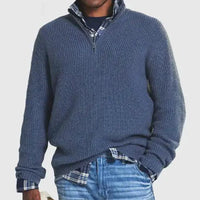 Mandotos cozy zip-up knit sweater in soft fabric, featuring a front zipper and comfortable fit, ideal for casual wear.