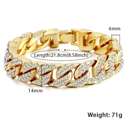 Cuban Gold Curb Bracelet - MANDOTOS