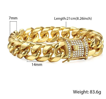 Cuban Gold Curb Bracelet - MANDOTOS