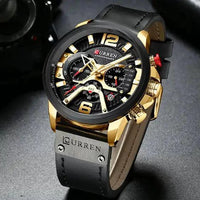 Mandotos Curren Chono 2022 Lux Watch with stainless steel band and black dial, showcasing a modern, stylish design.