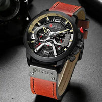 Mandotos Curren Chono 2022 Lux Watch with sleek design and metal strap, featuring a black dial and chronograph features.
