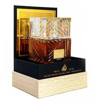 Darey Khamrah 100ml men's cologne by Mandotos featuring a lasting wood scent and elegant Arabic perfume bottle.