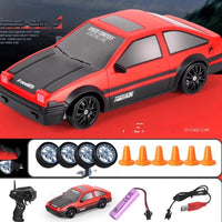Mandotos 2.4G 4WD RC Drift Car GTR AE86 model remote control racing toy for children and Christmas gifts.