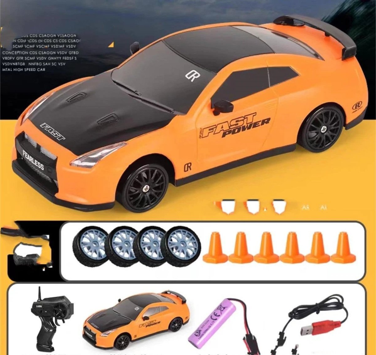 2.4G Drift Rc Car 4WD RC Drift Car Toy Remote Control GTR Model AE86 Vehicle Car RC Racing Car Toy For Children Christmas Gifts - MANDOTOS