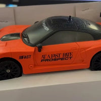 Mandotos 2.4G 4WD RC Drift Car GTR AE86 model toy with remote control, suitable for children and Christmas gifts.