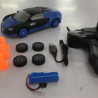 Mandotos 2.4G 4WD RC Drift Car toy, GTR AE86 model with remote control, ideal for children and racing enthusiasts.