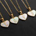 26 Letter Heart-shaped Necklace White Shell Love Clavicle Chain Fashion Personalized Necklace For Women Jewelry Valentine's Day - MANDOTOS