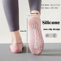 Mandotos women's yoga socks with non-slip grips, straps for balance, ideal for Pilates, Barre, ballet, dance, and barefoot workouts.