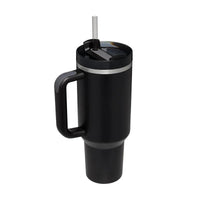 40 Oz Tumbler With Handle Straw Insulated, Stainless Steel Spill Proof Vacuum Coffee Cup Tumbler With Lid Tapered Mug Gifts For Valentine Lover Suitable For Car Gym Office Travel - MANDOTOS
