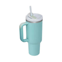 40 Oz Tumbler With Handle Straw Insulated, Stainless Steel Spill Proof Vacuum Coffee Cup Tumbler With Lid Tapered Mug Gifts For Valentine Lover Suitable For Car Gym Office Travel - MANDOTOS