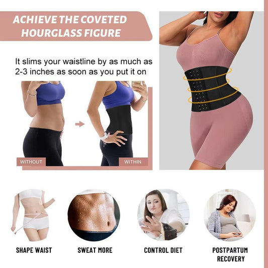 ATBUTY 9 Inches Short Torso Sport Girdle Underwear Women 9 Steel Bones Latex Waist Trainer Corset Private Label - MANDOTOS