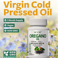 Mandotos Black Seed Oil Capsules in a bottle, showing the supplement capsules for health and wellness.