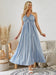 Bohemian Halter Maxi Dress - Women's Summer Sleeveless Flowy Beach Dress - MANDOTOS