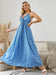 Bohemian Halter Maxi Dress - Women's Summer Sleeveless Flowy Beach Dress - MANDOTOS