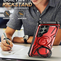 Mandotos magnetic phone case with ring, drop-resistant and protective, designed for smartphones.