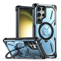 Mandotos magnetic phone case with ring, drop-resistant and protective, fits smartphones securely with stylish design.
