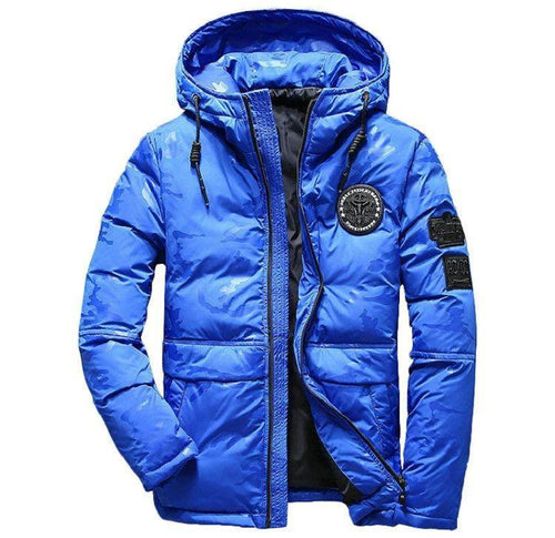 Camouflage Men's Hooded Winter Parka - Slim Fit, Windproof & Warm for Casual Adventures - MANDOTOS