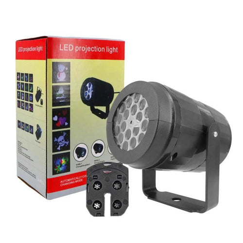 Christmas Party Lights Snowflake Projector Light Led Stage Light Rotating Xmas Pattern Outdoor Holiday Lighting Garden Christmas Decor - MANDOTOS