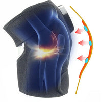 Mandotos electric infrared knee massager with adjustable heat and compression for joint and muscle relief, portable and lightweight.