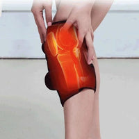 Mandotos electric infrared knee massager with adjustable heat and compression for joint and muscle relief, portable design.