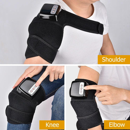 Electric Infrared Knee Massager With Adjustable Heat And Compression Portable For Joints And Muscles - MANDOTOS