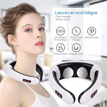 Electric TENS Pulse Neck Massager with Magnetic Therapy - MANDOTOS
