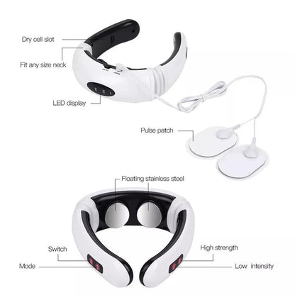 Electric TENS Pulse Neck Massager with Magnetic Therapy - MANDOTOS