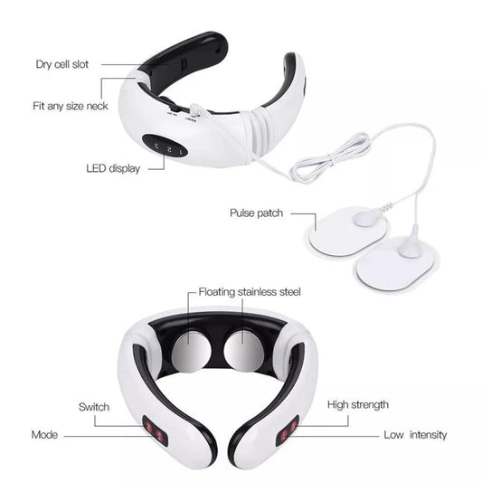 Electric TENS Pulse Neck Massager with Magnetic Therapy - MANDOTOS