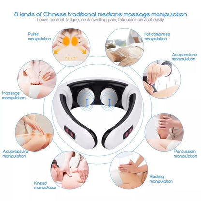 Electric TENS Pulse Neck Massager with Magnetic Therapy - MANDOTOS