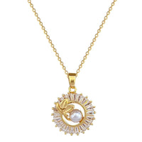 Mandotos fashion jewelry set with square full diamond personalized round ring, leaf necklace, and matching earrings.