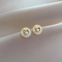 Mandotos fashion jewelry set with square full diamond personalized round ring, leaves necklace, and matching earrings.