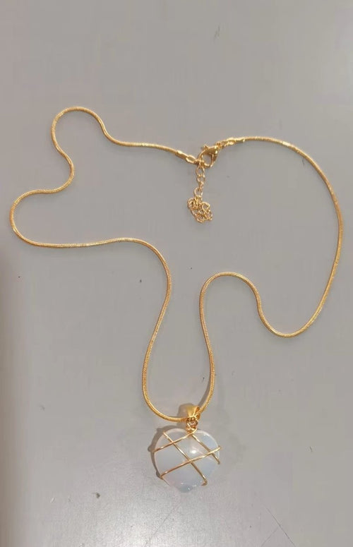 Fashion Moonstone Necklace - Cartoon Princess Love Girl Jewelry - MANDOTOS