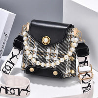Mandotos women's crossbody bag with pearl chain, cute princess wallet, classic shoulder style, perfect for summer phone carrying.