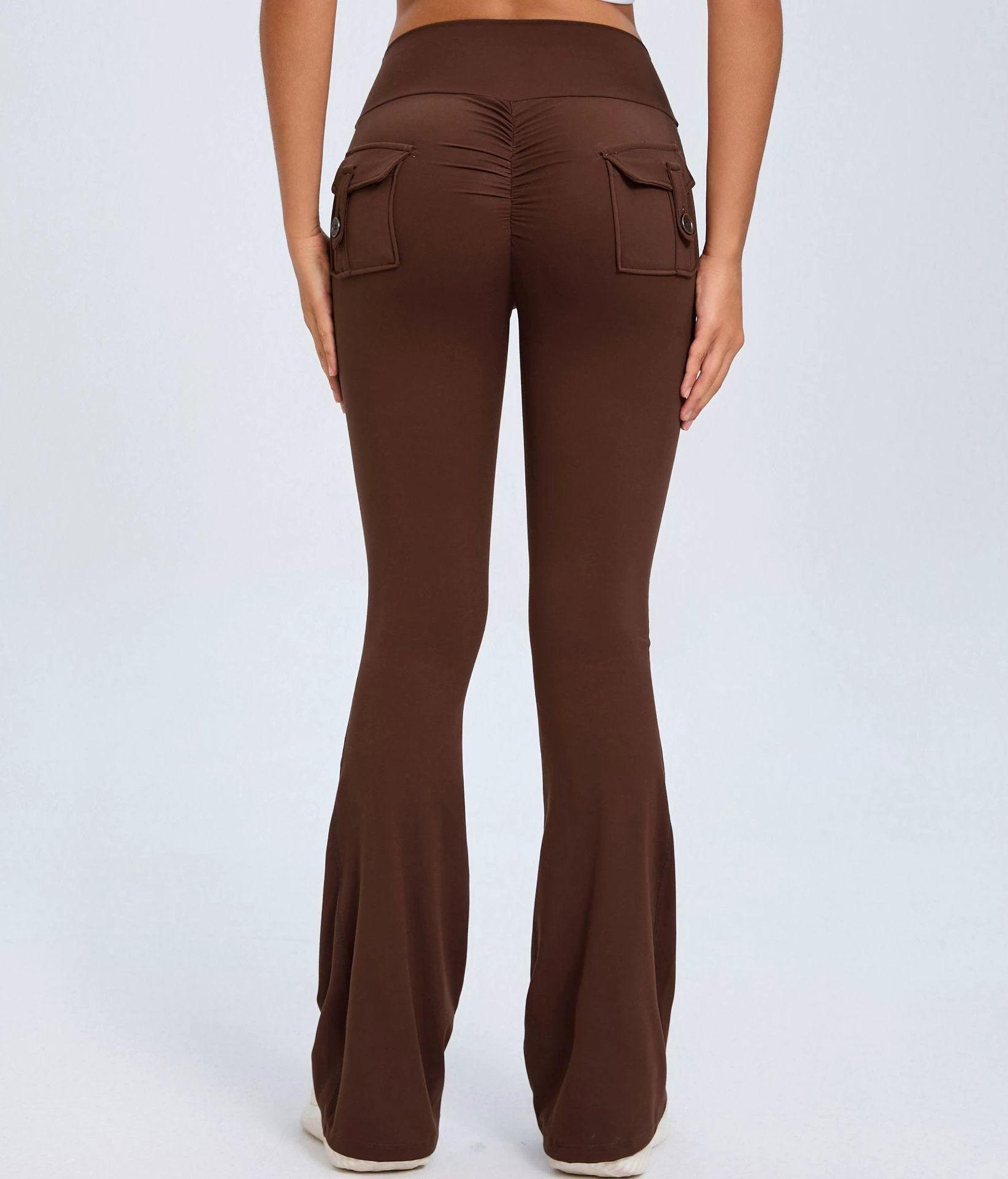 Fierce Fit Yoga Pants - Flared High Waist Leggings with Pockets & Scrunch Butt Lift for Ultimate Comfort & Style - MANDOTOS