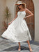 Women's Cotton Maxi Dress - Breathable Summer Dress With Embroidered Hem, Elastic Waist, And French Romantic Style - MANDOTOS