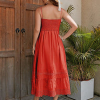 Mandotos French romantic style cotton maxi dress for women with flowing fabric and elegant design, perfect for casual or dressy occasions.