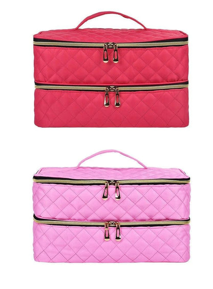 GlamourPro Double-Layer Nail Tool Organizer - Stylish & Functional Storage Solution - MANDOTOS