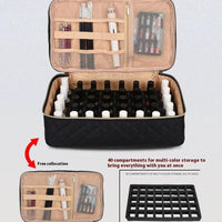 Mandotos GlamourPro double-layer nail tool organizer with stylish design and functional storage for manicuring tools.
