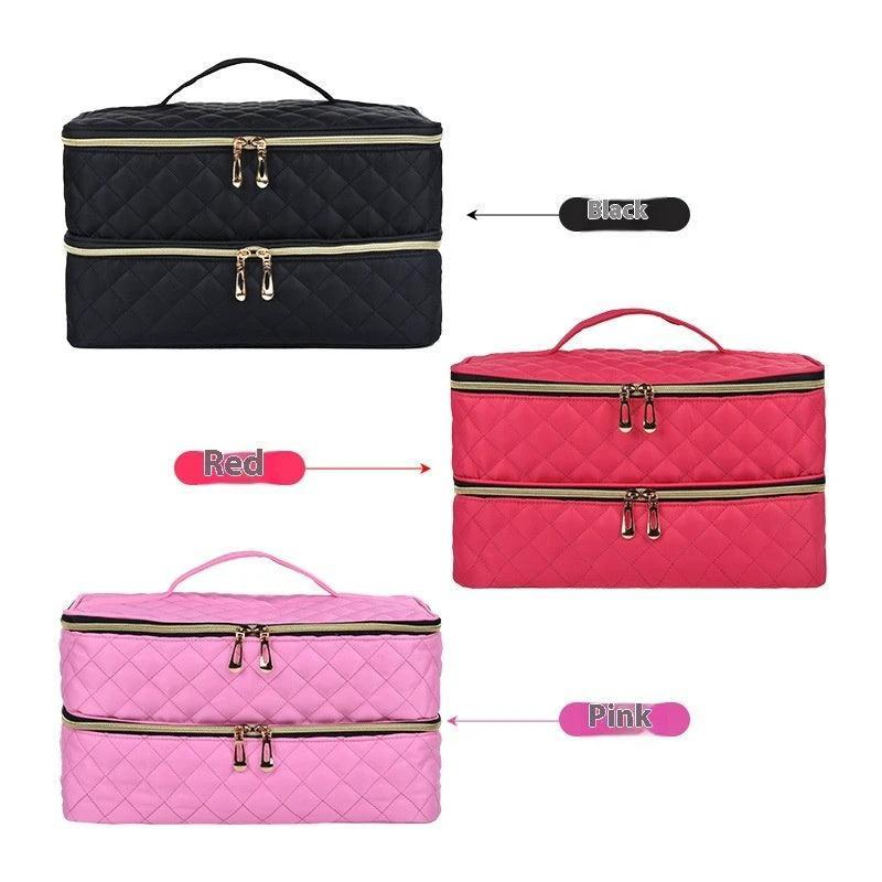 Mandotos GlamourPro double-layer nail tool organizer with stylish design and functional storage for manicure essentials
