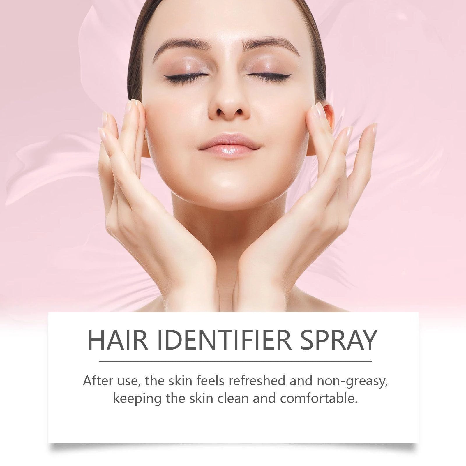 Mandotos Hair Identifier Spray for Face Dermaplaning, a women's grooming tool used to identify facial hair during skincare.