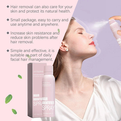 Hair Identifier Spray For Face Shaving, Skin Body Hair Identifying Spray With Razors,Hair Identifier Spray For Face Dermaplaning, Women Dermaplaning Tool For Face - MANDOTOS