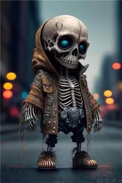 Halloween Skeleton Figurines - Cool Resin Doll Home Decor - MANDOTOS