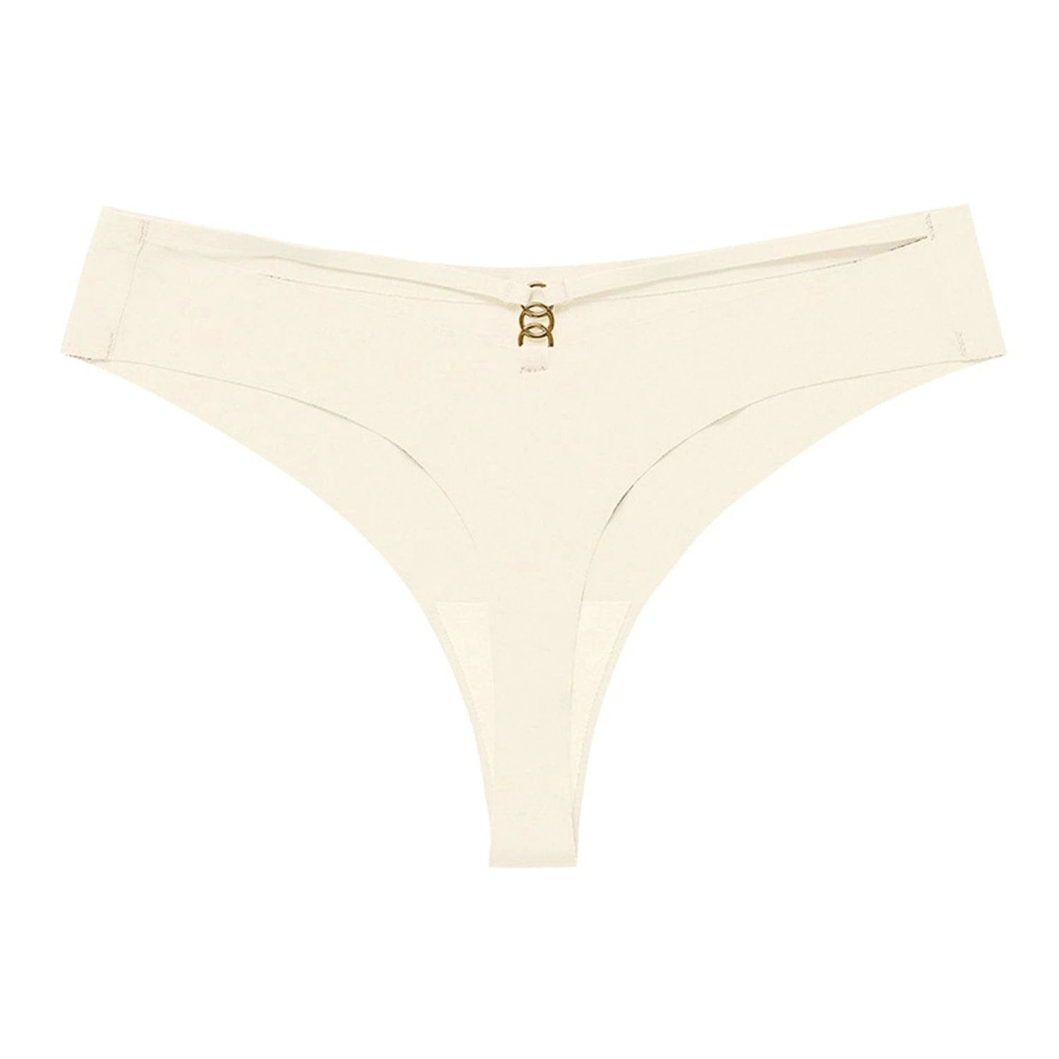 Ice Silk G-String Thong Set for Women | Seamless Low-Waist with Hollow Out T-Back Design | Confidently Sexy Lingerie - MANDOTOS