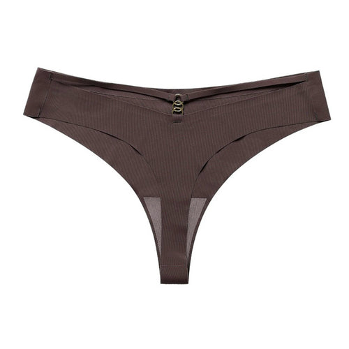 Ice Silk G-String Thong Set for Women | Seamless Low-Waist with Hollow Out T-Back Design | Confidently Sexy Lingerie - MANDOTOS