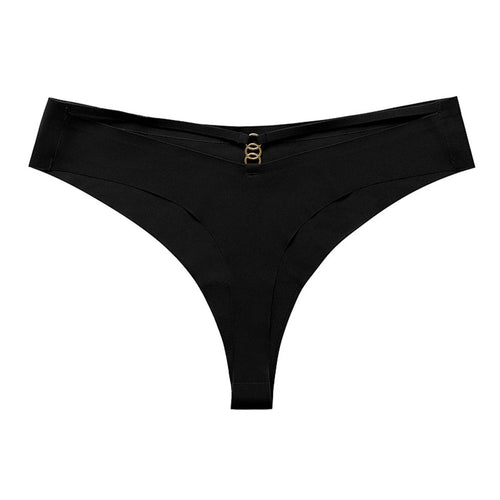 Ice Silk G-String Thong Set for Women | Seamless Low-Waist with Hollow Out T-Back Design | Confidently Sexy Lingerie - MANDOTOS