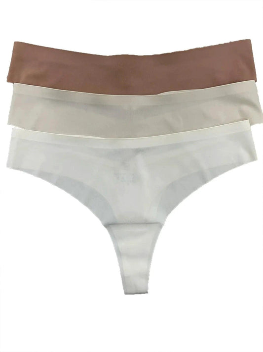 Ice Silk G-String Thong Set for Women | Seamless Low-Waist with Hollow Out T-Back Design | Confidently Sexy Lingerie - MANDOTOS