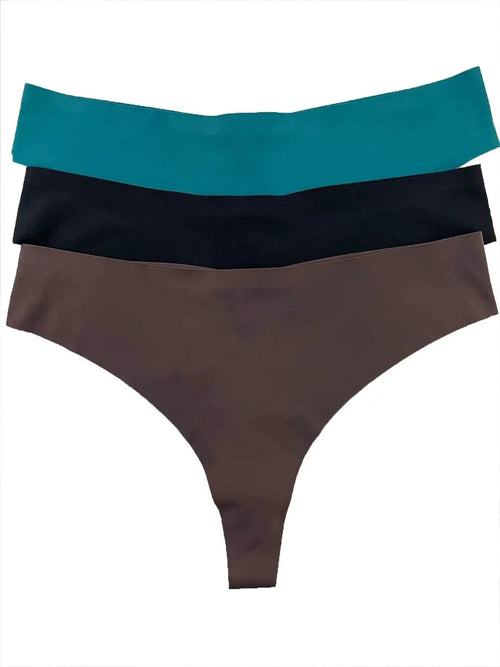 Ice Silk G-String Thong Set for Women | Seamless Low-Waist with Hollow Out T-Back Design | Confidently Sexy Lingerie - MANDOTOS