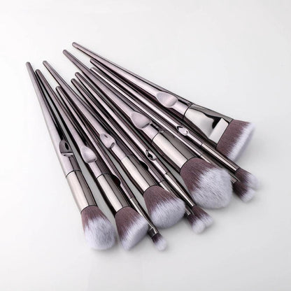 LuxeGlow Laser Makeup Brush Set - Flawless Precision for Radiant Beauty - MANDOTOS