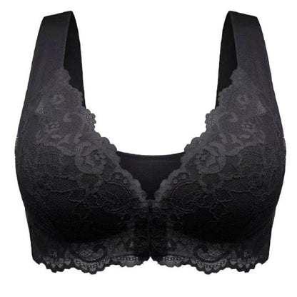 LuxeLace Women's Breathable Gathered Lace Underwear - Non-Steel Comfort Fit - MANDOTOS